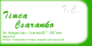 timea csaranko business card